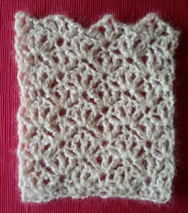 Kilmt, a single color crocheted in a lacey pattern